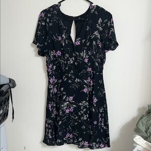 Express Black Dress with Purple Accents